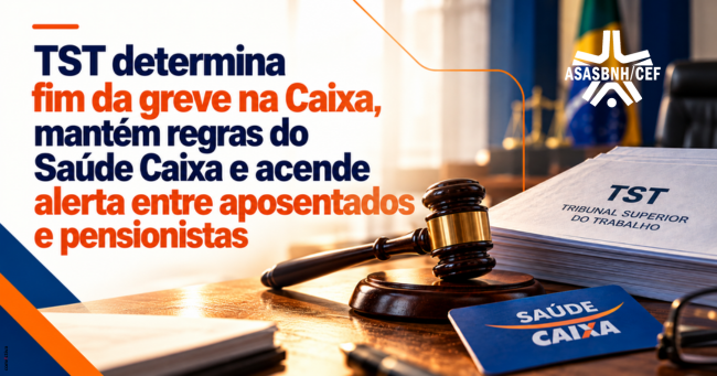 TST determina fim da greve na Caixa, mantém regras do Saúde Caixa e acende alerta entre aposentados e pensionistas